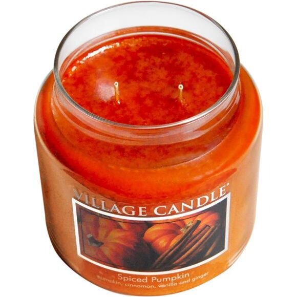 Village Candle Spiced Pumpkin Large Apothecary Jar, Scented Candle, 21.25 oz. - Picture 3 of 5